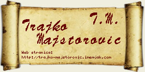 Trajko Majstorović vizit kartica